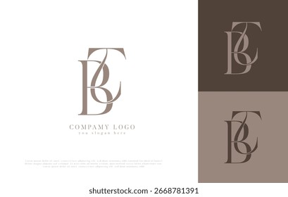 TB and BT monogram letter logo design template