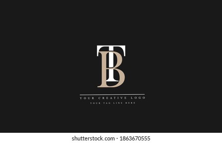 TB, BT, T and B abstract vector logo monogram template