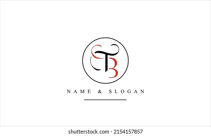 TB, BT, T, B abstract letters logo monogram