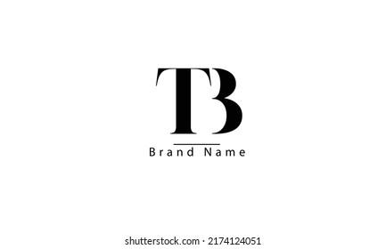 TB BT T B abstract vector logo monogram template