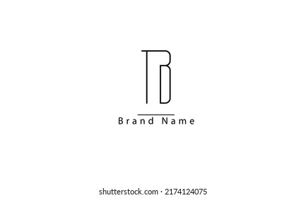 TB BT T B abstract vector logo monogram template