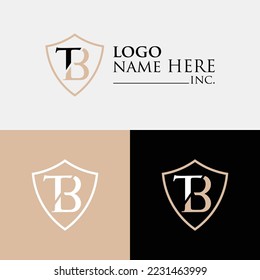 TB BT T B Logo Design Konzept mit Hintergrund. Initial basierter kreativer Minimal-Monogramm-Icon-Buchstabe. Modernes Luxusalphabet, Vektorgrafik
