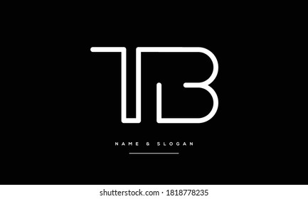 TB ,BT,T,B Abstract Letters Logo Monogram