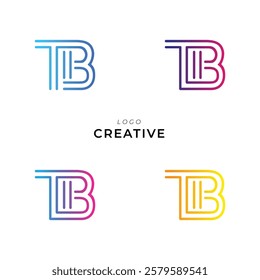 TB Creative Latter Logo Design. Monogram Design. By Custom Branding Logo. Creative Logo Design. Vector illustration. Modern Design. Logo Template.