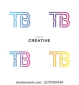 TB Creative Latter Logo Design. Monogram Design. By Custom Branding Logo. Creative Logo Design. Vector illustration. Modern Design. Logo Template.