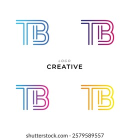 TB Creative Latter Logo Design. Monogram Design. By Custom Branding Logo. Creative Logo Design. Vector illustration. Modern Design. Logo Template.