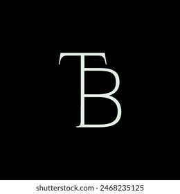 TB creative minimalist initials letter logo design.
