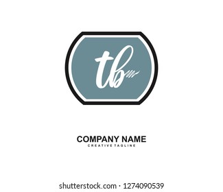TB Initial Handwriting Logo Template Vector