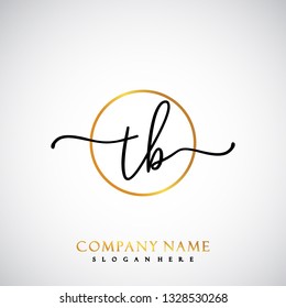 TB Initial Handwriting logo template vector