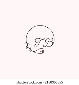 TB initial logo letters in high quality professional design that will print well across any print media