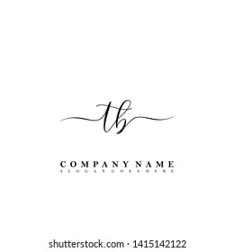 TB Initial luxury handwriting logo vector