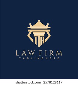 TB initial monogram logo for lawfirm vector design