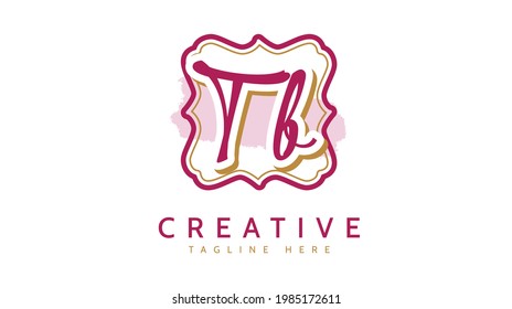 TB  Initials, handwriting logo vector