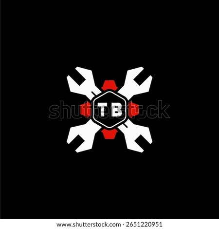 TB Initials Vektor Stok Otomotif Logo Design