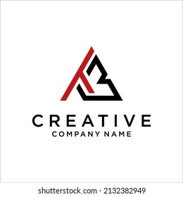 TB Letter Initial triangle logo vector
