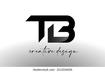 Diseño de Logotipo Carta TB con Elegante Aspecto Minimalista.Vector de iconos TB con diseño creativo moderno en la Ilustración vectorial en blanco y negro.
