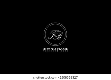 TB-Buchstabe Logo-Design auf schwarzem Hintergrund. TB Creative Initials Letter Logo-Konzept. Einzigartiges TB-Design