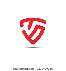 TB letter shield shape logo design illustrator vector file