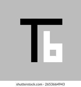 Tb LETRA LOGO DE VECTOR ÚNICO