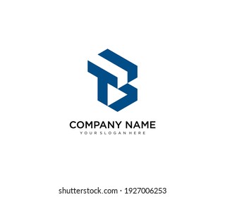 TB lettering logo design. Creative minimal monochrome monogram symbol. Universal elegant vector sign design. Premium business logo type. Graphic alphabet symbol for company business identity