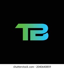 TB Logo Creative Modern Minimal Alphabet T B Initial Letter Mark Monogram Editable in Vector Format