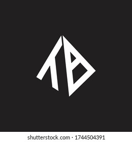 TB Logo monogram with standout triangle shape ribbon design template