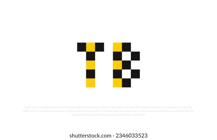 TB logo monogram style in black and yellow color