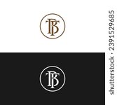 TB logo. T B design. White TB letter. TB, T B letter logo design. Initial letter TB linked circle uppercase monogram logo. T B letter logo vector design. 