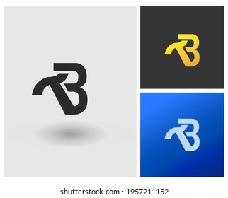 TB logo vector clean modern elegant in luxury gradient simple for digital apps template set design