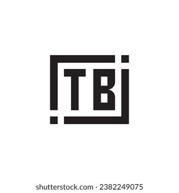TB minimalist geometric symbol logo in high quality professional design that will print well across any print media