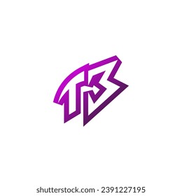 TB Premium emblem logo initial esport and gaming design concept