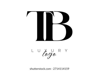 TB Serif Letter Monogram Typography Logo for Elegant Premium Branding Identity