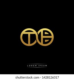 TB T B initial letter linked circle capital monogram logo modern template