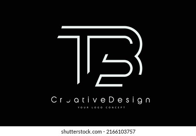 TB T B Letter Logo Design in White Colors. Creative Modern Letters Vector Icon Logo Illustration.