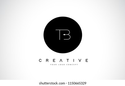 TB T B Logo Design with Black and White Creative Icon Text Letter Vector.