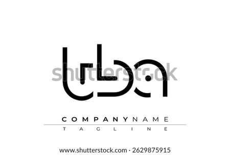 TBA abstract letter design. Modern Business Logo Design With Abstract Typography and Contemporary Style