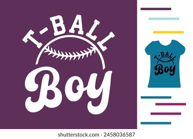 T-ball boy t shirt design