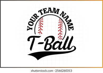 T-Ball Family Shirt Design, Baseball Family, Custom Logo