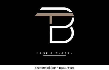 Monogramm für abstrakte Buchstaben des TB, BT, T, B