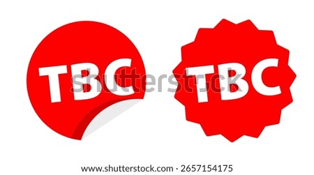 TBC To be Confirmed icons