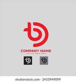 TBD letter creative modern elegant swoosh logo design