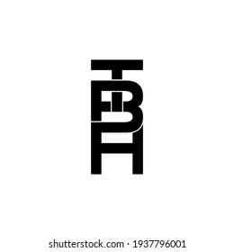 diseño original del logotipo del monograma de la letra tbh