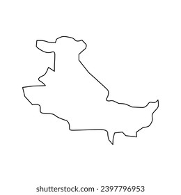 Mapa de la ciudad de Tiflis, división administrativa de Georgia. Ilustración vectorial.
