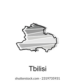 Tbilisi  map illustration vector, Georgia Map Vector Design Template