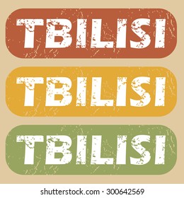 Tbilisi on colored background