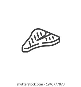 T-bone beef steak line icon. linear style sign for mobile concept and web design. BBQ meat steak outline vector icon. Symbol, logo illustration. Vector graphics