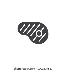 T-bone beef steak vector icon. filled flat sign for mobile concept and web design. Ribeye steak simple solid icon. Symbol, logo illustration. Pixel perfect vector graphics