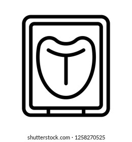 T-bone steak vector, grocery store related line design icon