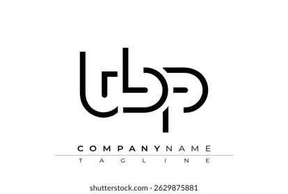 TBP abstract letter design. Modern Business Logo Design With Abstract Typography and Contemporary Style