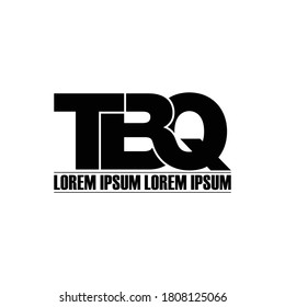TBQ letter monogram logo design vector